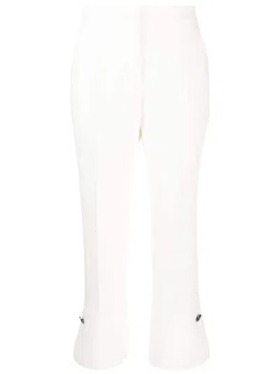 Msgm Cropped-leg Flared Trousers In Black