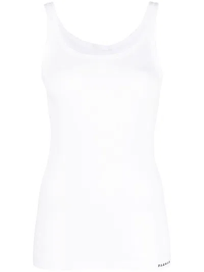 P.a.r.o.s.h Ribbed Tank Top In White