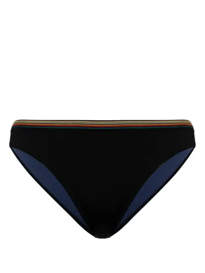 Paul Smith Signature Stripe Bikini Bottoms In Black