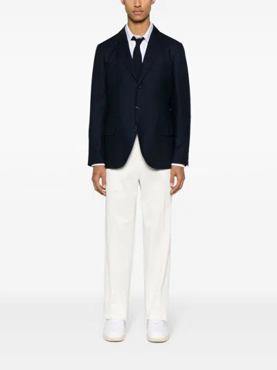 Thom Browne Straight-leg Cotton Tousers In White