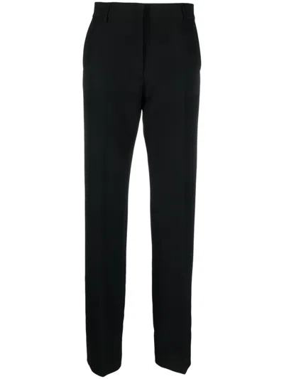 Msgm Tailored Straight-leg Trousers In Black
