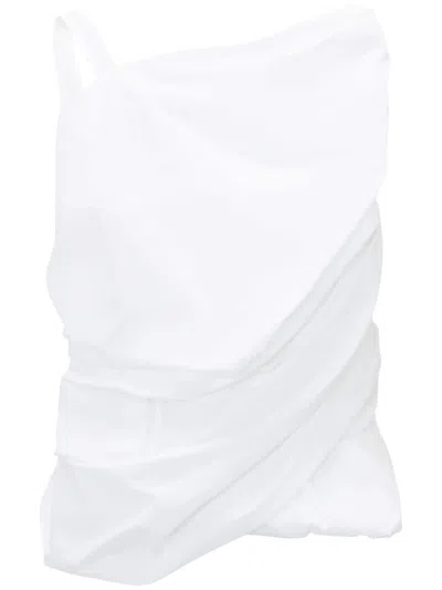 Jw Anderson Twisted Cotton Vest Top In White