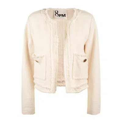 8pm White Chanel Cropped Jacket