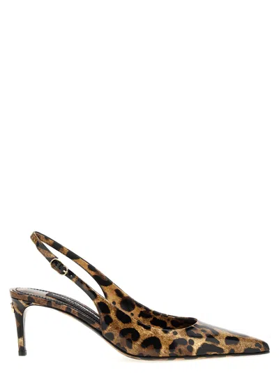 Dolce & Gabbana Leopard-print Slingbacks In Animal Print