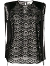 8PM sheer lace blouse,8PM72H9212301261