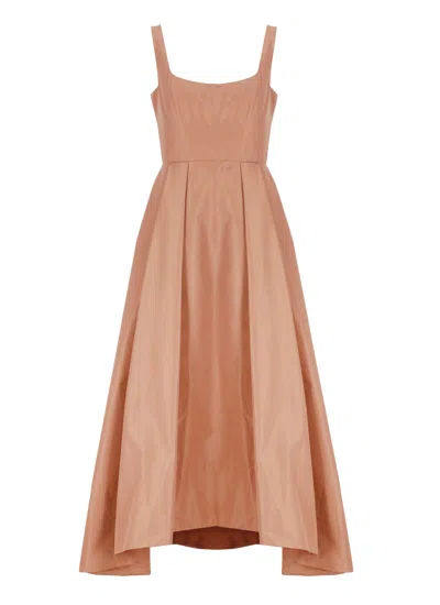 Pinko Champagne Dress In Brown