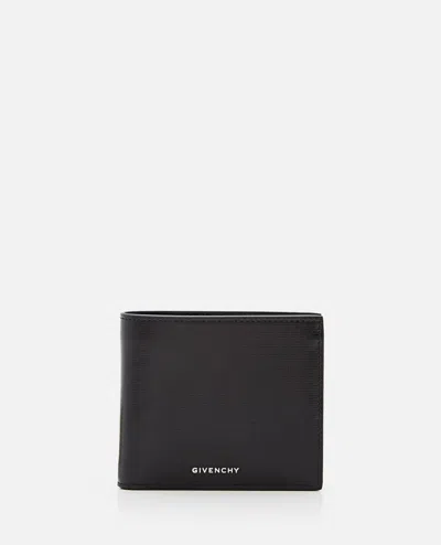 Givenchy Logo-print Textured-leather Billfold Wallet In Black