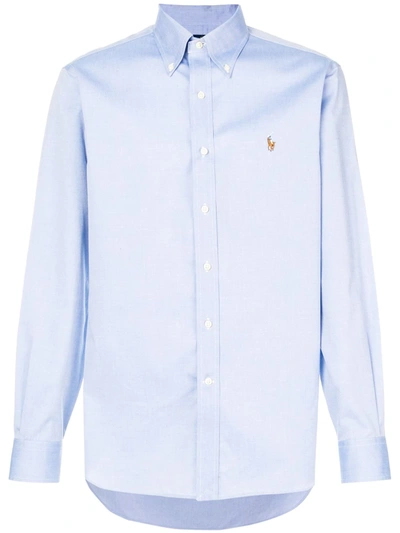 Polo Ralph Lauren Embroidered Logo Cotton Shirt In Pastel