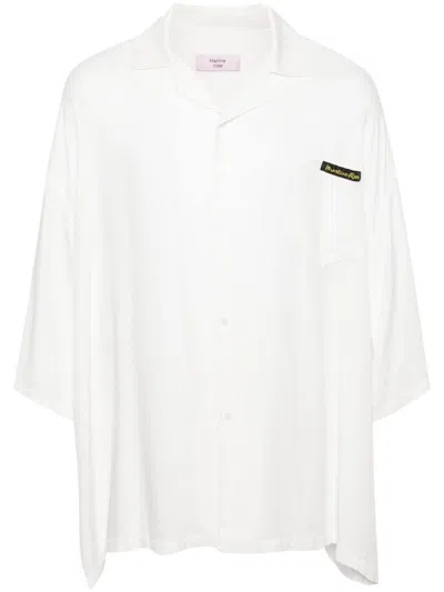 Martine Rose Boxy Hawaiian Shirt In White