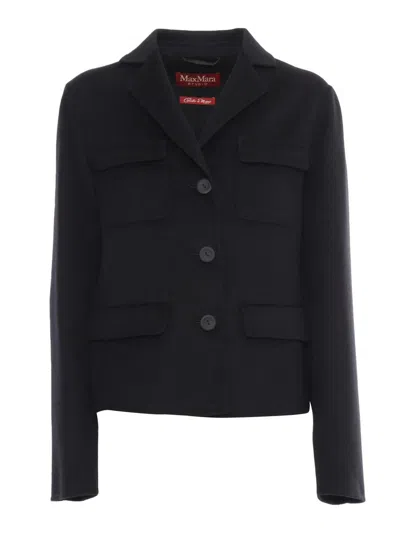 Max Mara Studio Jacket In Black