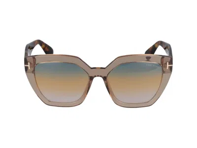 Tom Ford Sunglasses In Light Brown Luc/smoke Grad