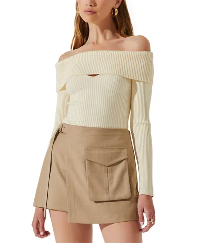 Astr The Label Brylee Wrap Skirt In Taupe
