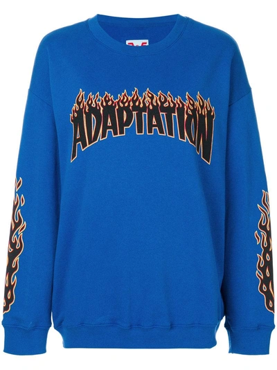Adaptation Logo Sweatshirt In Bright Blue