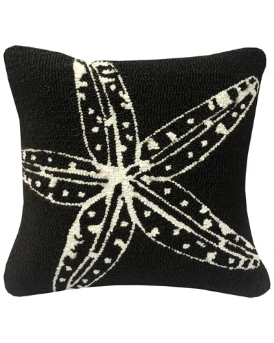 The Rug Market Starfish Outline Indoor/outdoor Pillow In Black