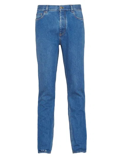 Prada Five-pocket Denim Trousers In Blue