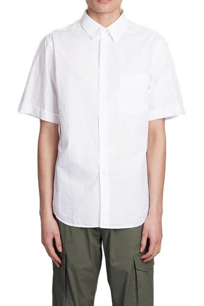 Aspesi Short-sleeved Cotton Shirt In White