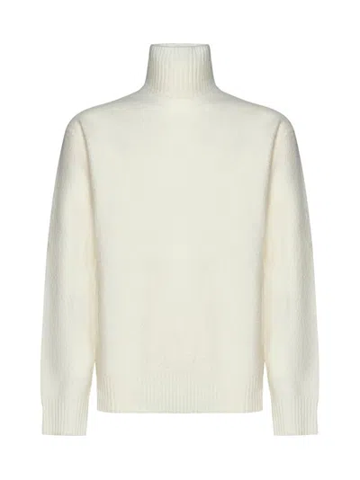 Jil Sander Turtleneck Knitted Jumper In White