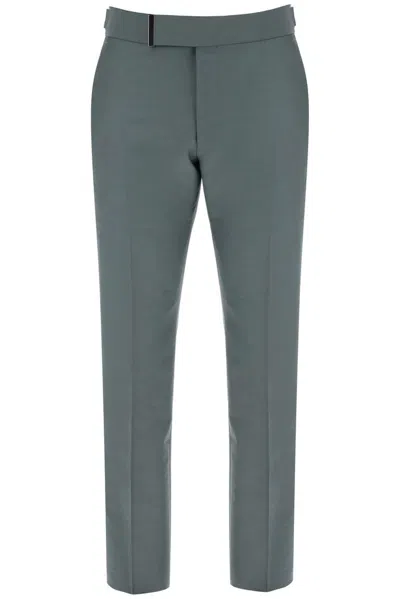 Tom Ford Mikado Atticus Trousers In Grey