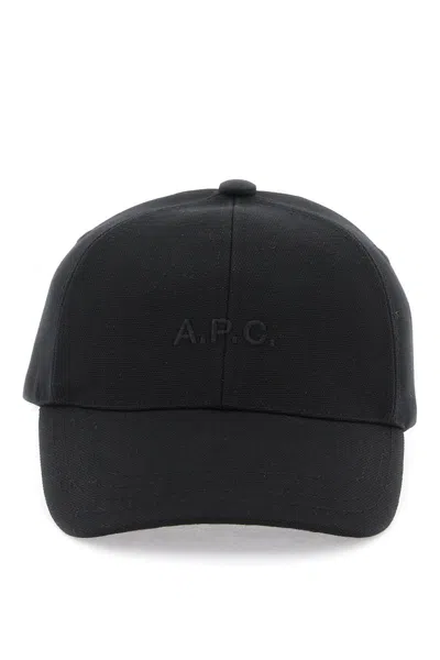 Apc A.p.c. 'charlie' Black Cotton Cap