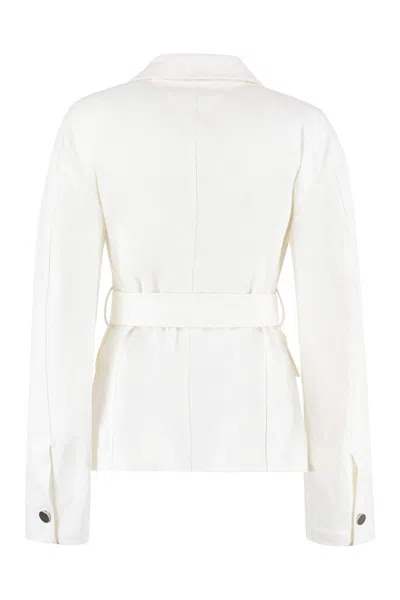 Bottega Veneta Linen Jacket In White