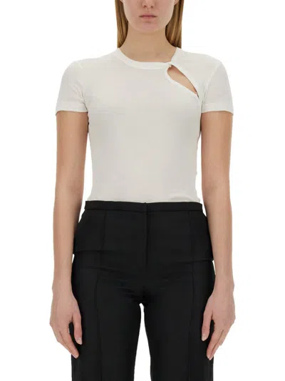 Helmut Lang Cut Out T-shirt In White
