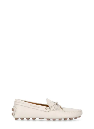 Tod's Flat Shoes Ivory In Beige
