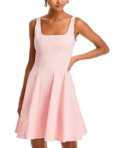 Staud Wells Poplin Mini-dress In Pink