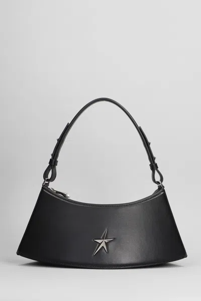 Mugler Shoulder Bag In Black Leather