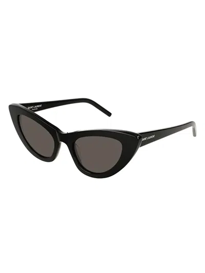 Saint Laurent Sl 213 Lily Sunglasses In Black Black Grey