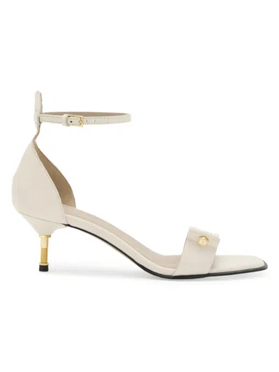 Allsaints Leather Gloria Heeled Sandals 55 In Parchmentwhite