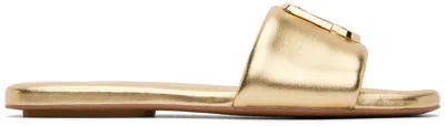 Marc Jacobs Women's The J Marc Metallic Leather Sandals In Gold