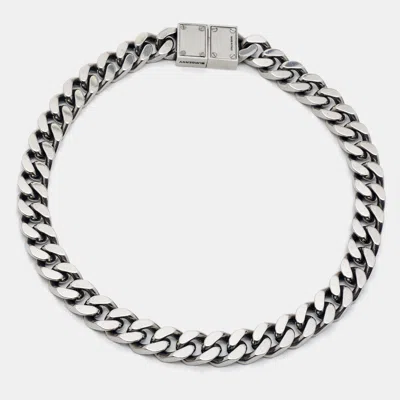 Pre-owned Burberry Olympia Silver Tone Chain Necklace
