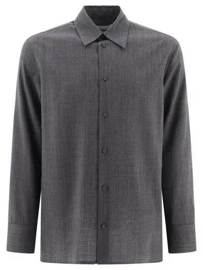 Jil Sander Wool Shirt In Grey