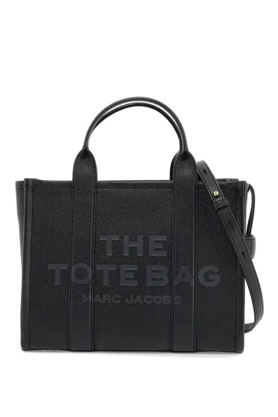 Marc Jacobs The Leather Medium Tote Bag In Black
