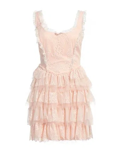 Aniye By Woman Mini Dress Pink Size 10 Polyamide, Cotton