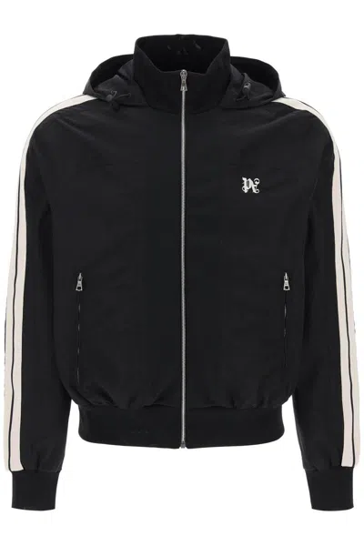 Palm Angels Hooded Bomber Jacket In Black