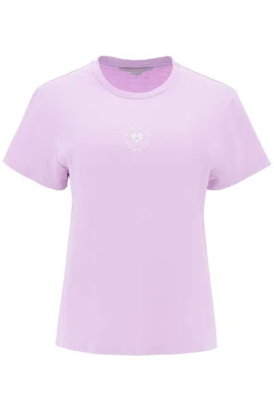 Stella Mccartney Iconic Mini Heart T-shirt In Purple