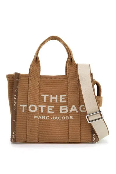 Marc Jacobs The Jacquard Small Tote Bag In Marrone