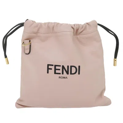 Fendi -- Pink Leather Shoulder Bag () In Black