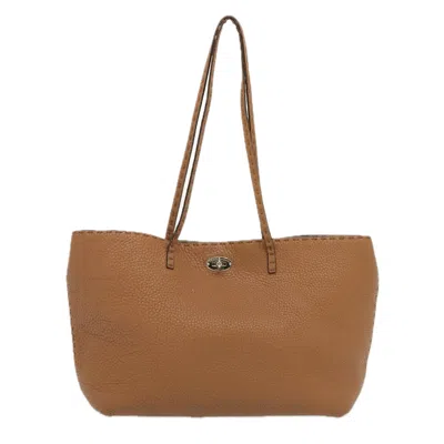 Fendi Brown Leather Tote Bag ()