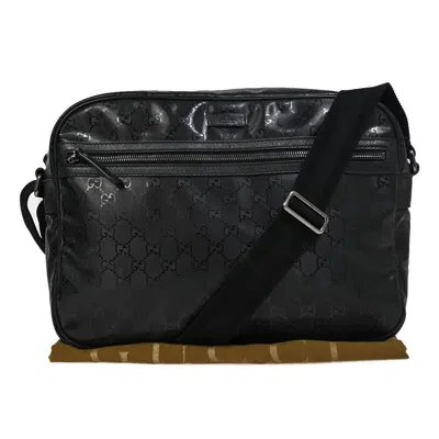 Gucci Imprime Black Canvas Shoulder Bag ()
