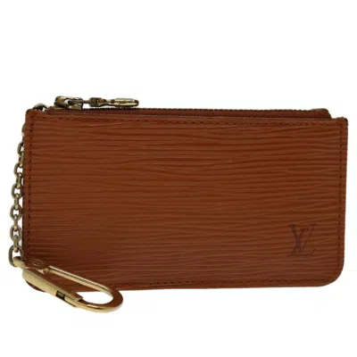 Pre-owned Louis Vuitton Pochette Clés Brown Leather Wallet  ()