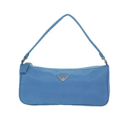 Prada Tessuto Blue Synthetic Shoulder Bag ()