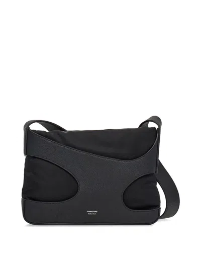 Ferragamo `cut Out` Shoulder Bag In Black
