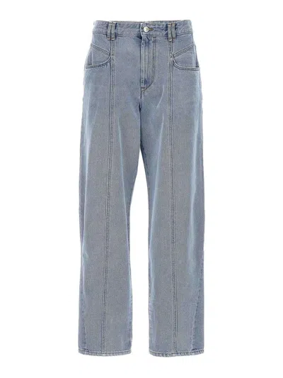 Isabel Marant Vetan Denim Jeans In Light Blue