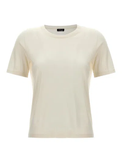 Kiton Silk Cashmere T-shirt In White