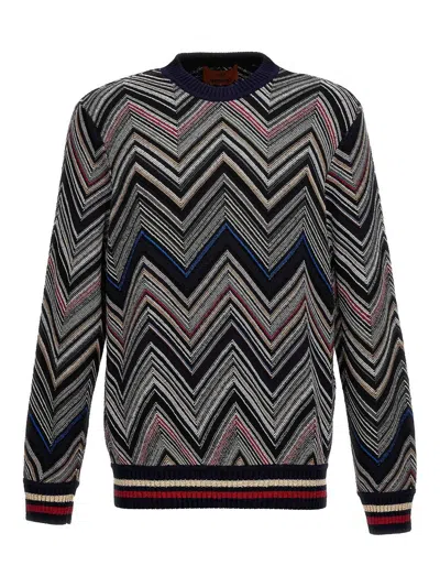 Missoni Zig Zag Sweater, Cardigans Multicolor In Multicolour
