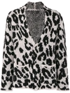 AMIRI AMIRI LEOPARD INTARSIA CARDIGAN - BLACK,MWCARLEOSNW12303074