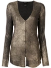 AVANT TOI AVANT TOI V-NECK CARDIGAN - METALLIC,217D6214ECSVL12210676