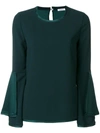 P.A.R.O.S.H BELL SLEEVED BLOUSE,POSEIDOND31036412284729